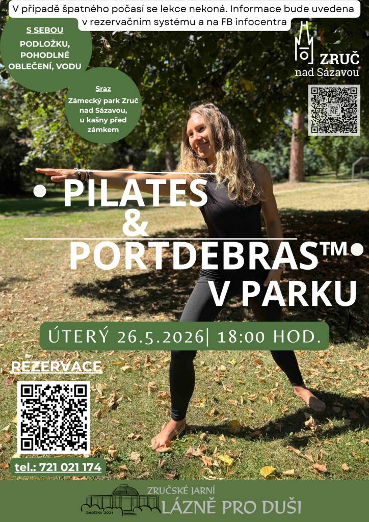 Přijďte si užít odpoledne plné klidu, pohybu a příjemné energie při cvičení PortDeBras a pilates– jemné cestě k uvolnění a protažení těla i mysli s lektorkou Adrianou Horváthovou.