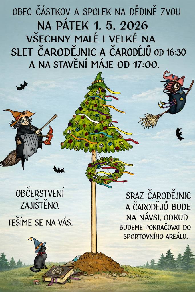 Prodej, stavění máje, očkování psů, nebezpečný odpad.