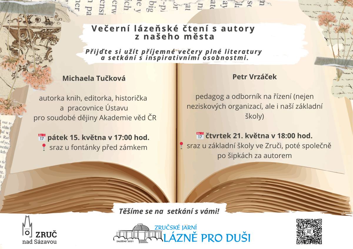 Přijďte si užít příjemné večery plné literatury a setkání s inspirativními osobnostmi.