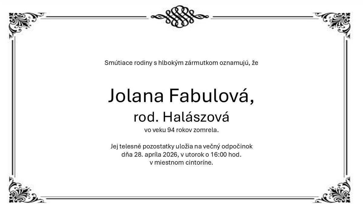 zverejnené so súhlasom rodiny