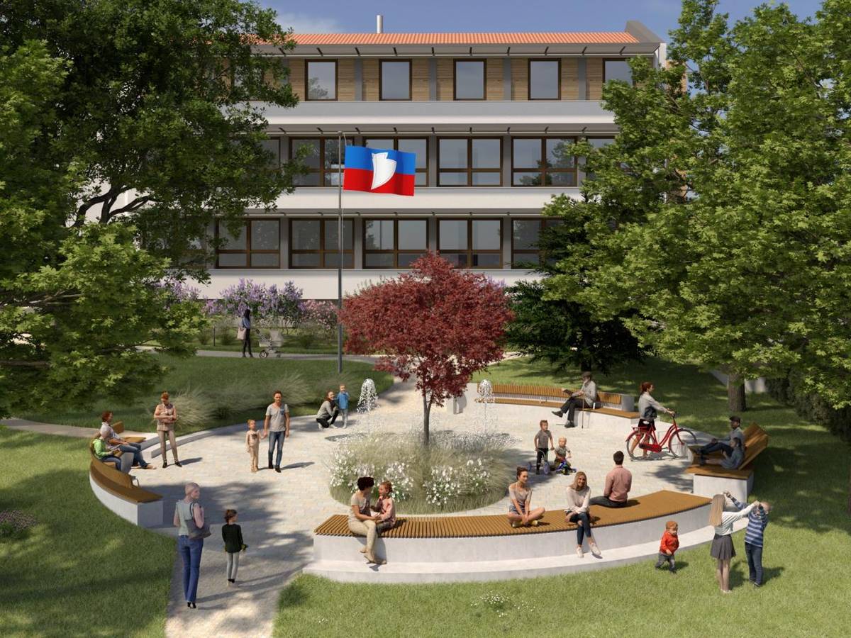 Začátek prací na realizaci veřejného prostranství u obecního úřadu