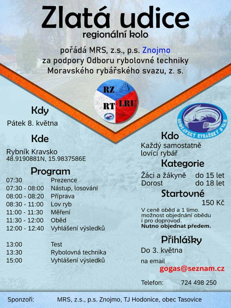 Dětské závody - 8.května, rybník Kravsko