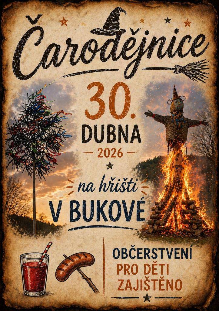 SDH Buková zve na pálení čarodějnic