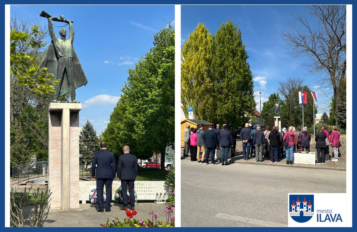 Pri Pamätníku SNP sa uskutočnil pietny akt kladenia vencov pri príležitosti 81. výročia oslobodenia mesta.