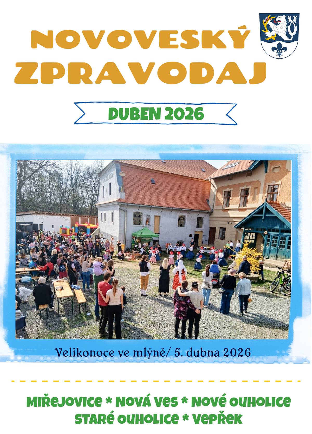 Aktuální dubnové vydání zpravodaje je na webu a na cestě do vašich schránek. zpravodaj duben 2026
