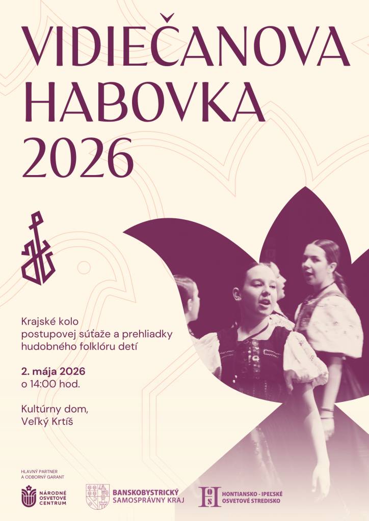 Krajské kolo postupovej súťaže a prehliadky hudobného folklóru detí.
