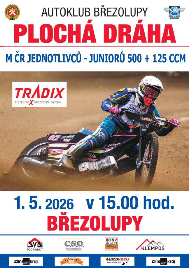 ZÁVOD PLOCHÁ DRÁHA 1.5. 2026 v 15 hod. Březolupy