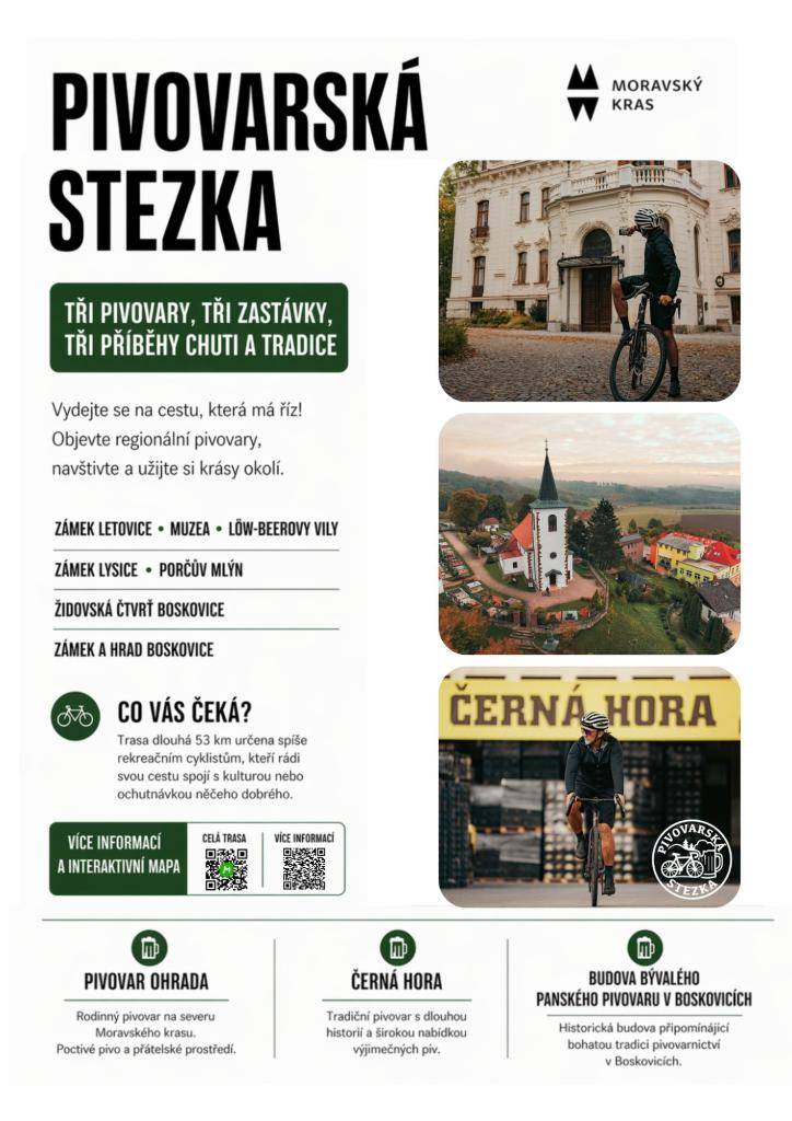 Jedná se o cca 53 km dlouhou trasu propojující tři pivovary a zajímavá místa v našem okolí. Trasa je určena především rekreačním cyklistům a návštěvníkům, kteří chtějí spojit pohyb s poznáním regionu a místními produkty.