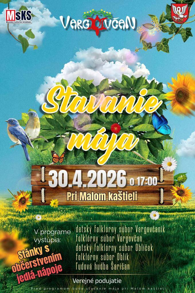 30. apríla 2026 o 17:00 hod.  Pri Malom kaštieli