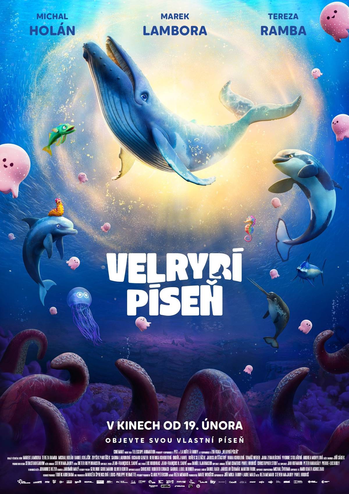 Vážení spoluobčané, zveme vás na promítání animovaného dobrodružného rodinného filmu "Velrybí píseň", které se uskuteční v neděli 3.5. v 17 hodin v Kině Velké Losiny.