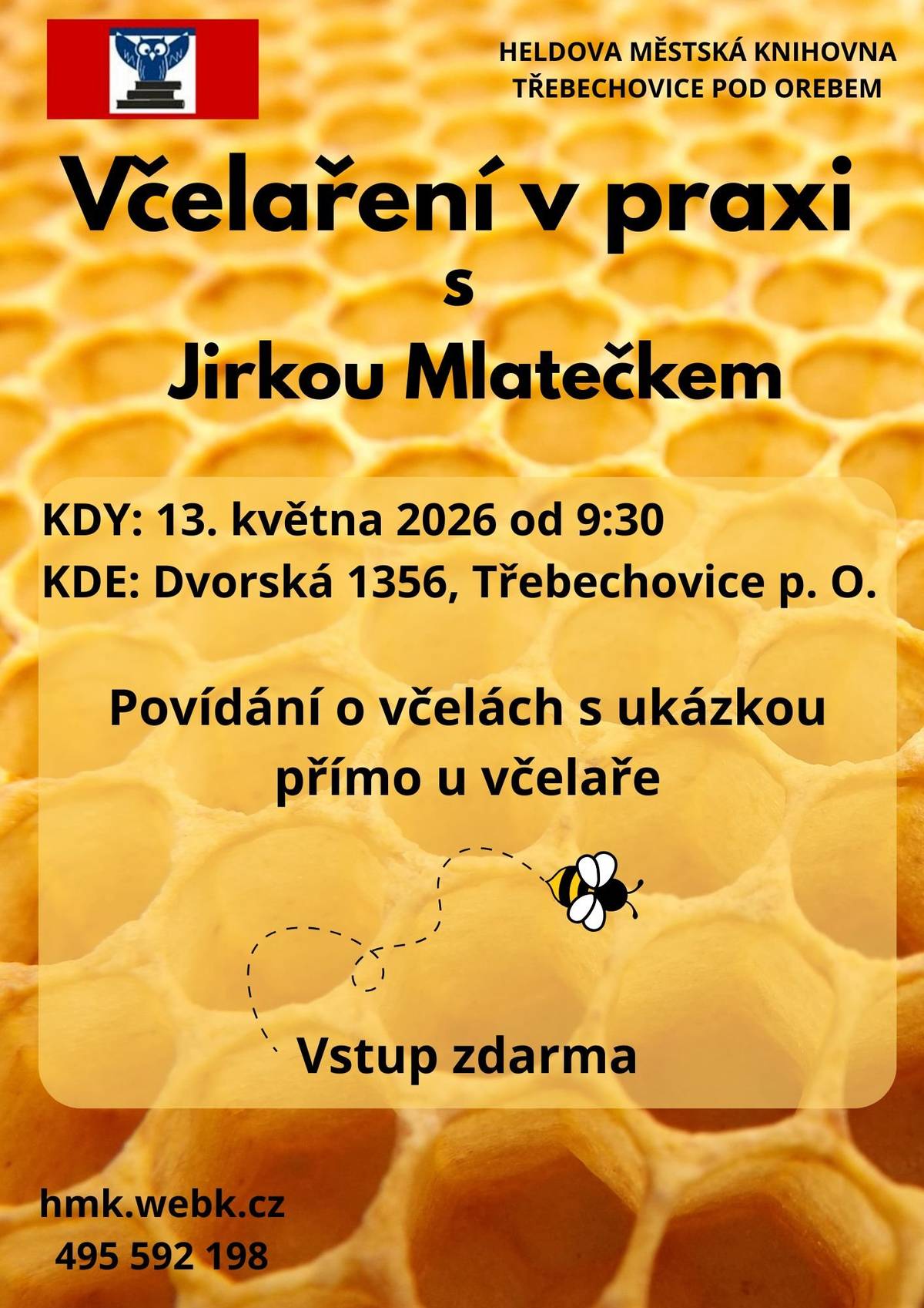 Přednáška o včelaření v Heldově městské knihovně
