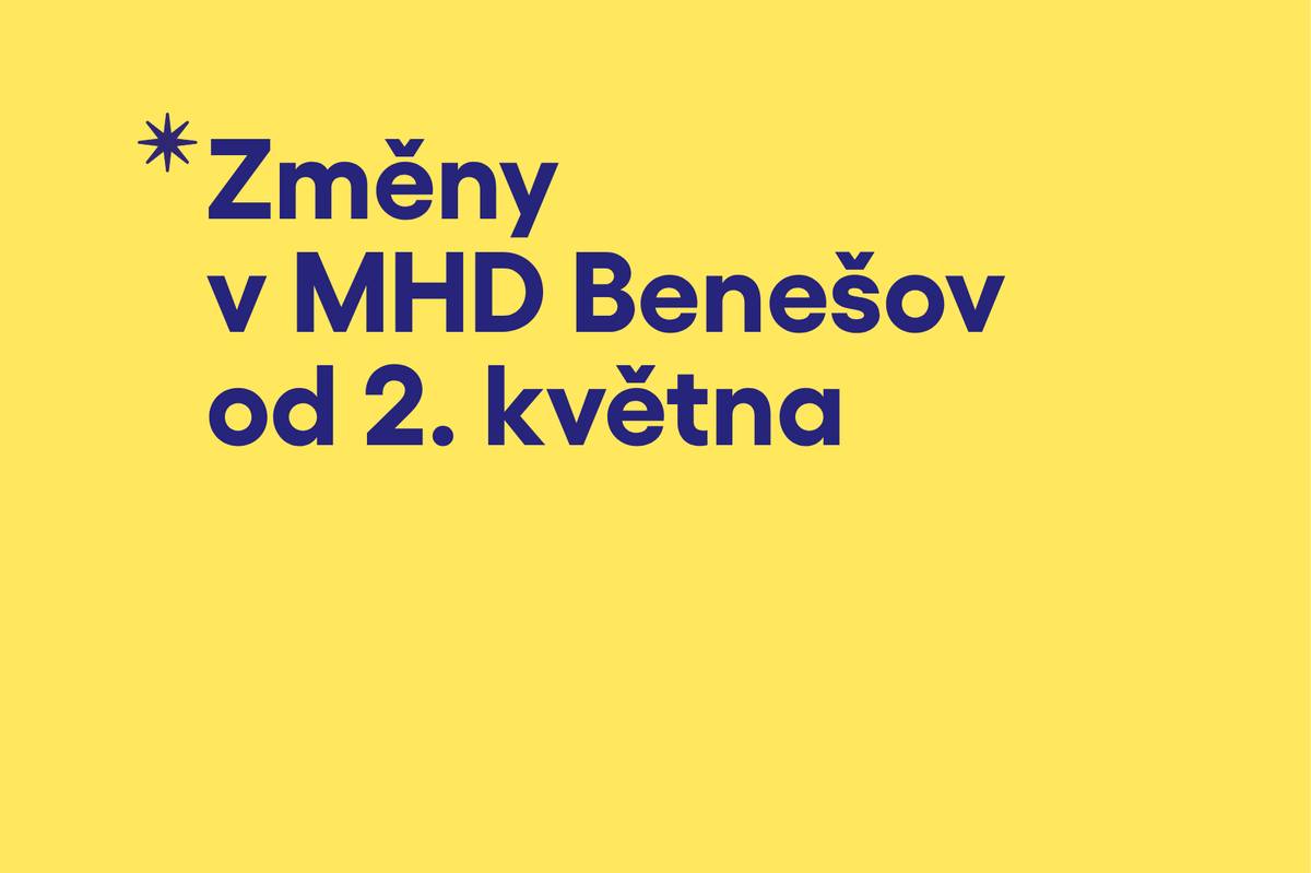Druhého května dojde v provozu MHD Benešov k několika menším změnám v provozu. Změny reflektují plánované velké změny ve veřejné dopravě na Vlašimsku a Voticku a také dlouhodobou zkušenost z provozu jednoho z víkendových autobusů.
