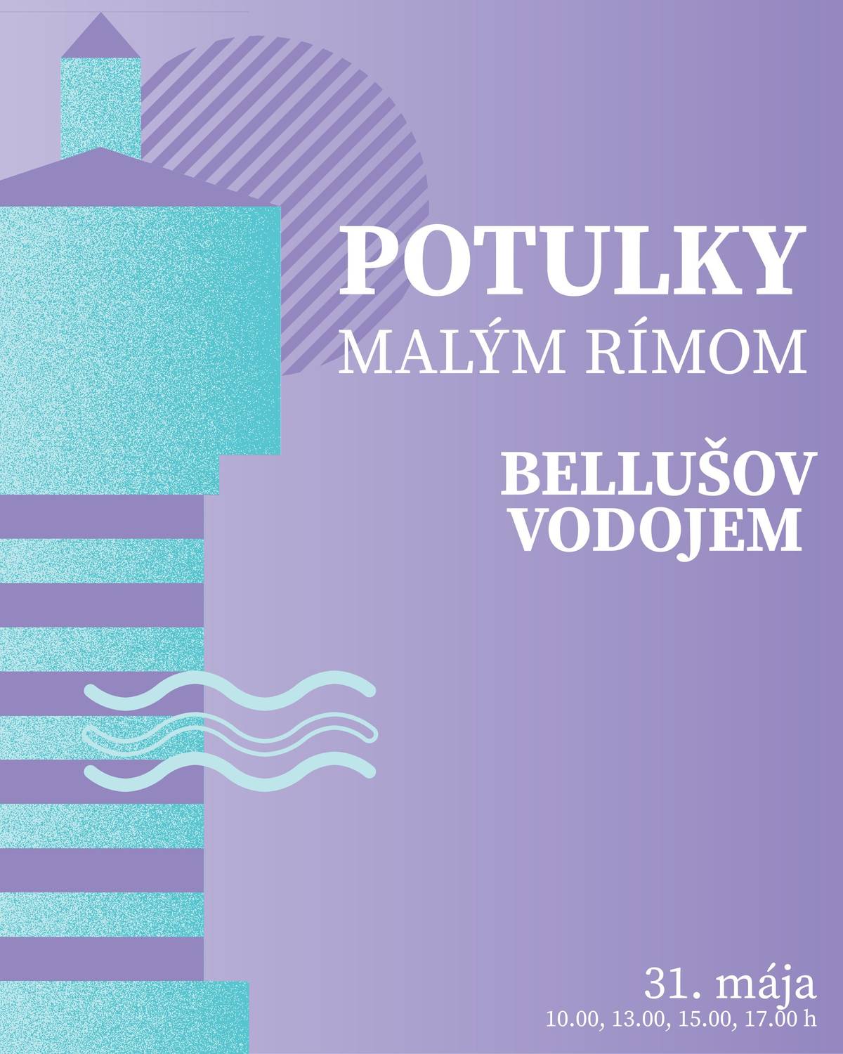 Najžiadanejšia Potulka Malým Rímom je späť! V nedeľu 31. mája vás pozývame na obľúbenú prehliadku Bellušovho vodojemu – unikátnej technickej pamiatky a najväčšej zásobárne vody pre Trnavu a okolie.     Počas prehliadky nahliadneme do priestorov studne, ktorá bola dokončená v roku 1944, aj do zrekonštruovaného vodojemu. Vo vstupnej časti na nás čaká nová panelová výstava s exponátmi o zásobovaní mesta vodou. A chýbať nebude ani výstup na vežu s výhľadom na Trnavu z výšky 30 metrov.     Potulkou nás bude sprevádzať architekt Miroslav Beňák.     Prehliadky sa uskutočnia o 10.00, 13.00, 15.00 a 17.00 h pred vstupom do areálu Trnavskej vodárenskej spoločnosti na Bučianskej ceste.     Prehliadka o 10.00 h je primárne určená pre rodiny s deťmi.     Lístky sú k dispozícii v Turistickom informačnom centre Regiónu Trnava v mestskej veži za 4 € pre dospelých a 2 € pre deti, študentov a dôchodcov. Počet osôb na každý termín prehliadky je limitovaný.     Viac informácií nájdete v tomto článku.