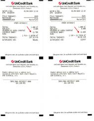 ATM UniCredit Bank. Přirážka DCC: 12,82 % EUR a 12,78 % PLN. Poplatek 0 Kč. (01. 04. 2026)