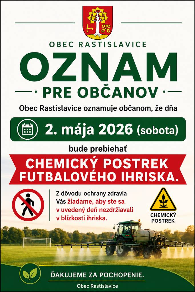 Chemický postrek futbalového ihriska