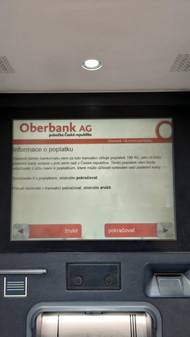 ATM Oberbank v pobočce banky, nám. I.P.Pavlova 1789/5, Praha. (01. 04. 2026)