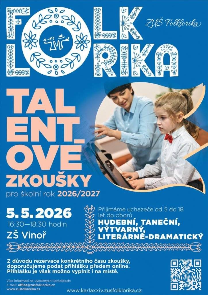 V úterý 5. 5. se od 16.30 do 18.30 konají talentové zkoušky ZUŠ Folklorika. V úterý 5. 5. se od 19 hodin v Centru Mariapoli koná Kinování. Promítá se film Poberta. V sobotu 9. 5. můžete dopoledne jít zkusit golf.  V neděli 10. 5. od 17 hodin se na Pastvině koná Přednáška z Pastviny: Ornitologie – fascinující svět ptáků.