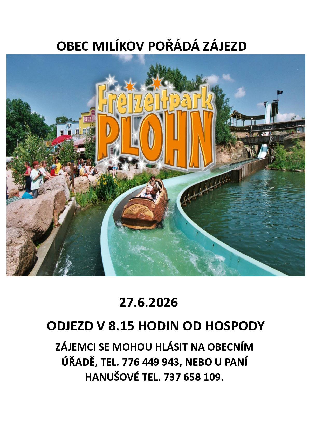 Zájezd pro obyvatele -  Milíkov, Malá a Velká Šitboř, Mokřina, Těšov, Úval, Leimbruck