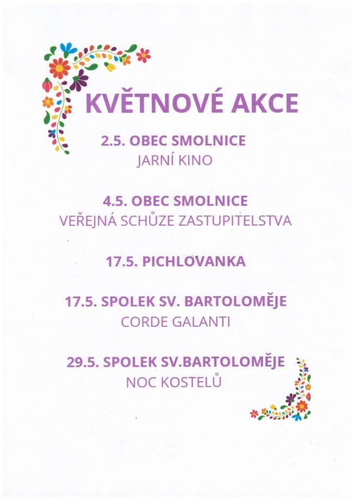 KVĚTNOVÉ AKCE