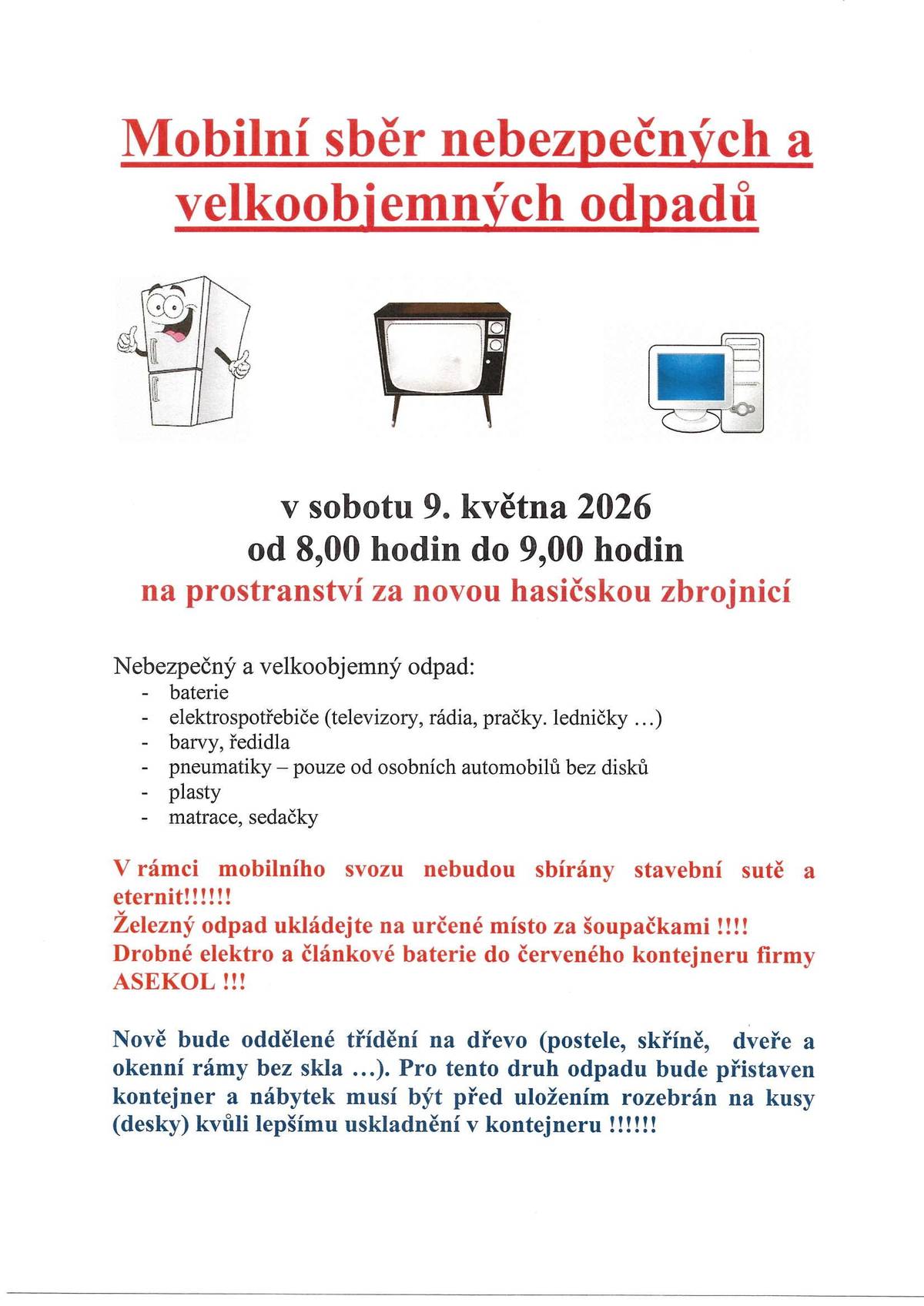 sobota 9.5.2026 - 8-9 hodi