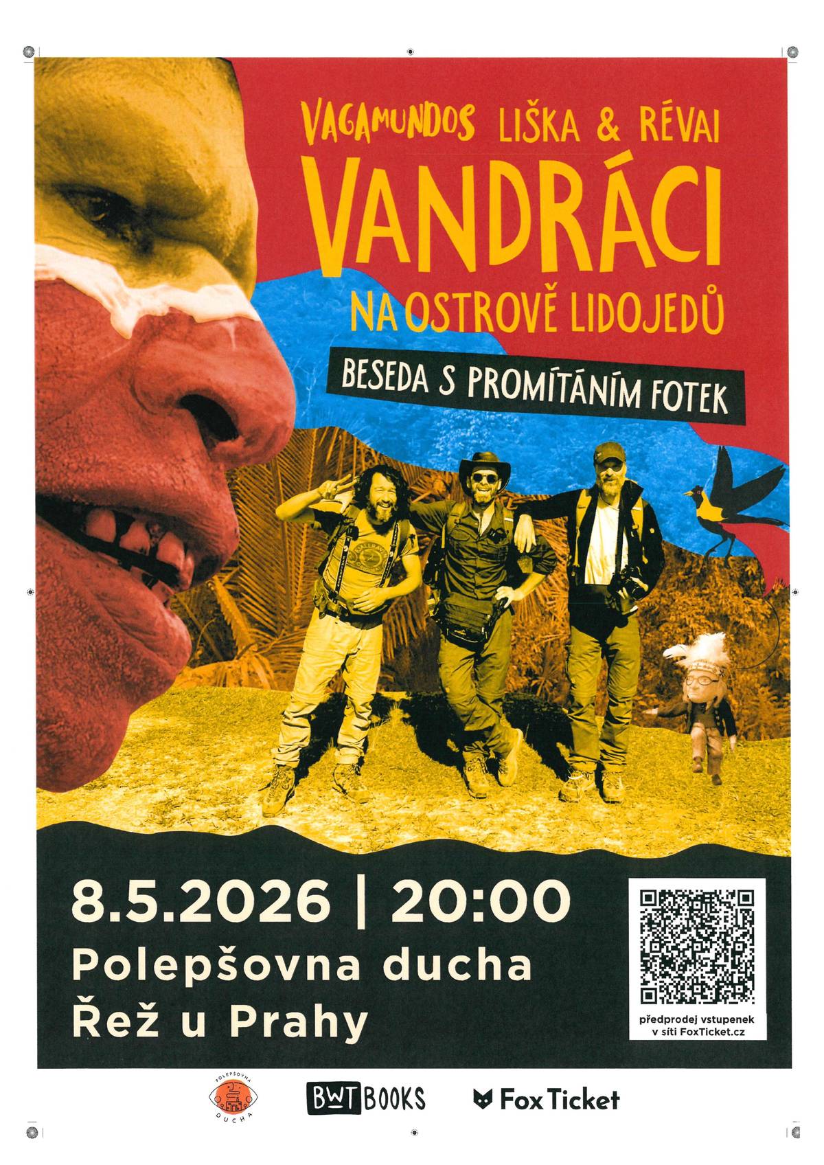 Zveme vás na besedu s cestovateli Liška & Revai, která se uskuteční 8.5.2026 od 20:00 v Polepšovně ducha. tým OÚ