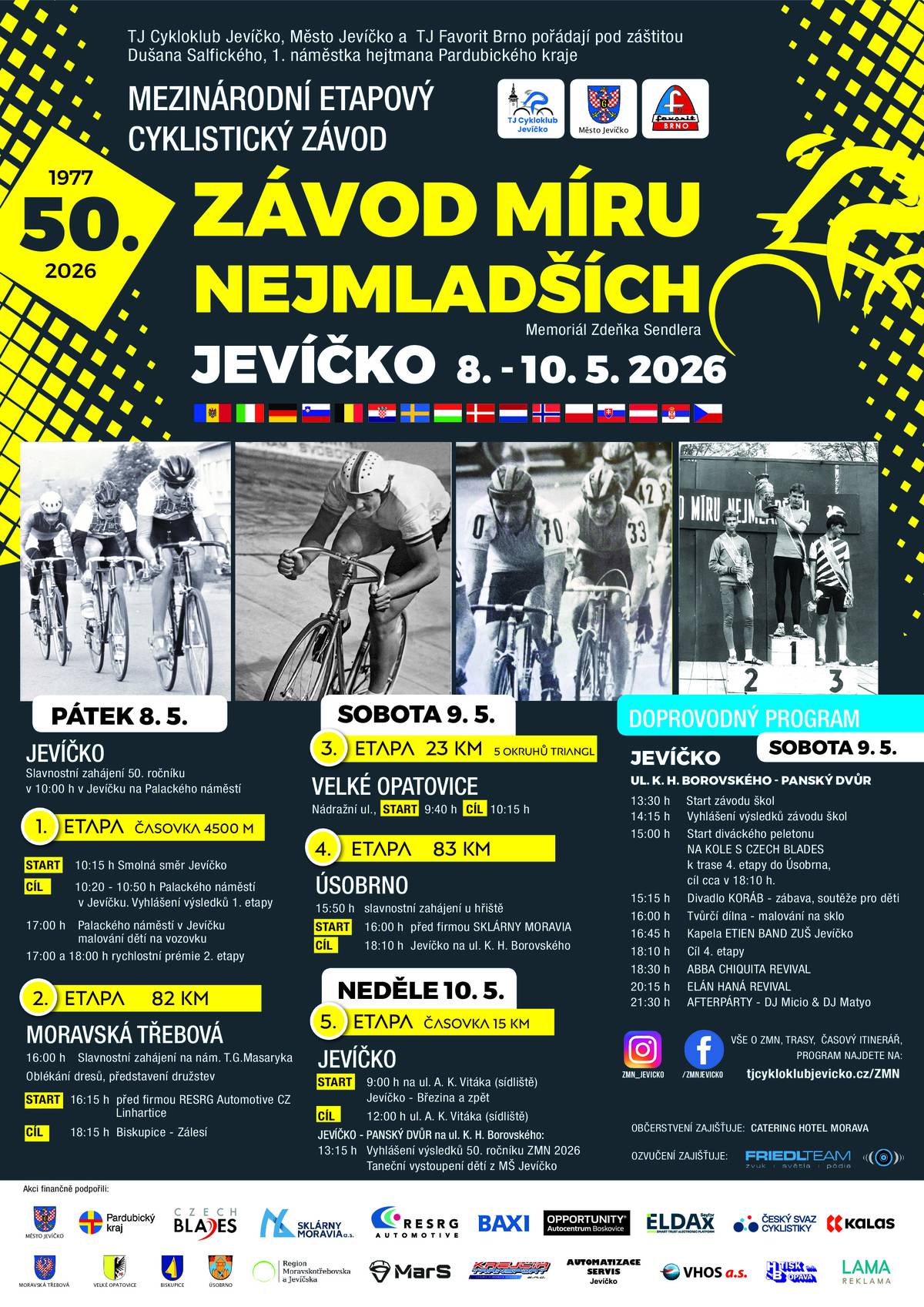 ZÁVOD MÍRU NEJMLADŠÍCH    JEVÍČKO A OKOLÍ    8.-10.5.2026