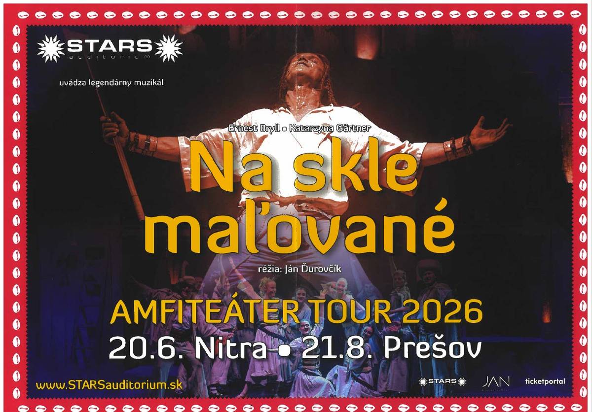 Stars auditorium uvádza legendárny muzikál Na skle maľované, ktoré sa uskutoční v Nitre a Prešove. V réžii s Jánom Ďurovčíkom.