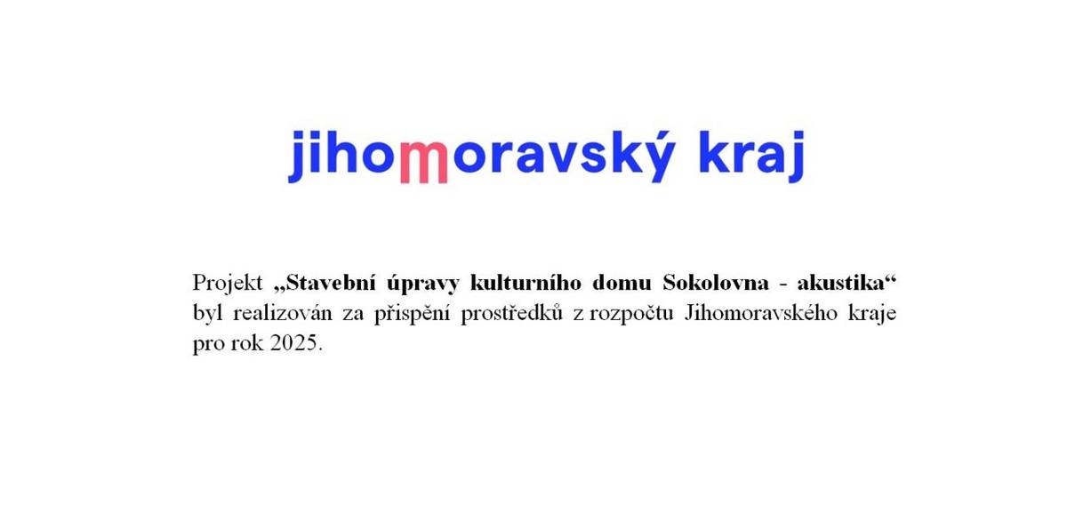 Projekt byl spolufinancován z mimořádné dotace JMK v roce 2025