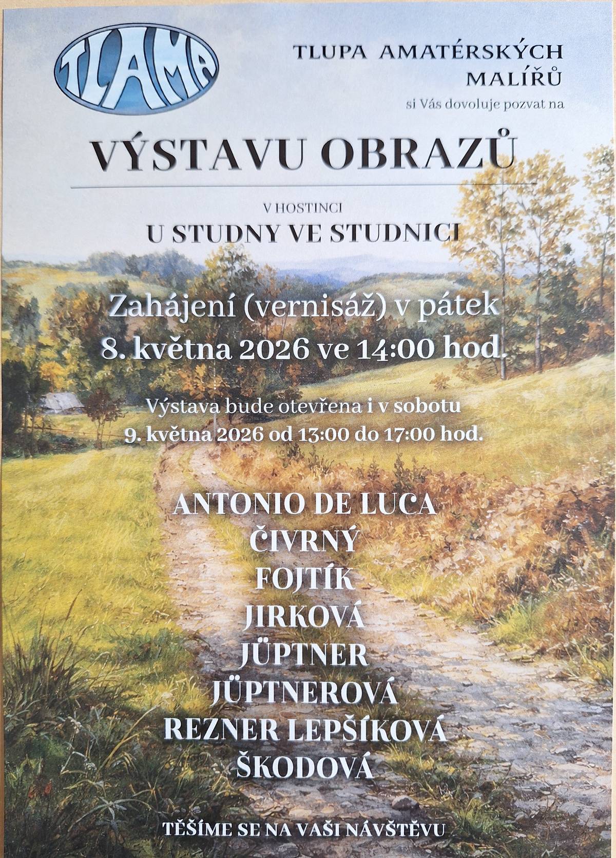Výstavu obrazů amatérských malířů můžete navštívit již tento pátek a sobotu U Studny ve Studnici