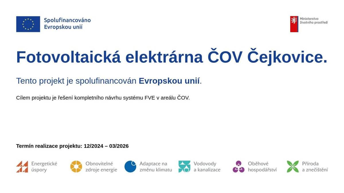 Projekt je spolufinancován Evropskou unií
