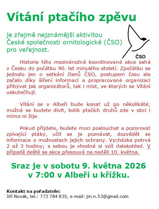 Více informací o akci naleznete na přiloženém plakátě.
