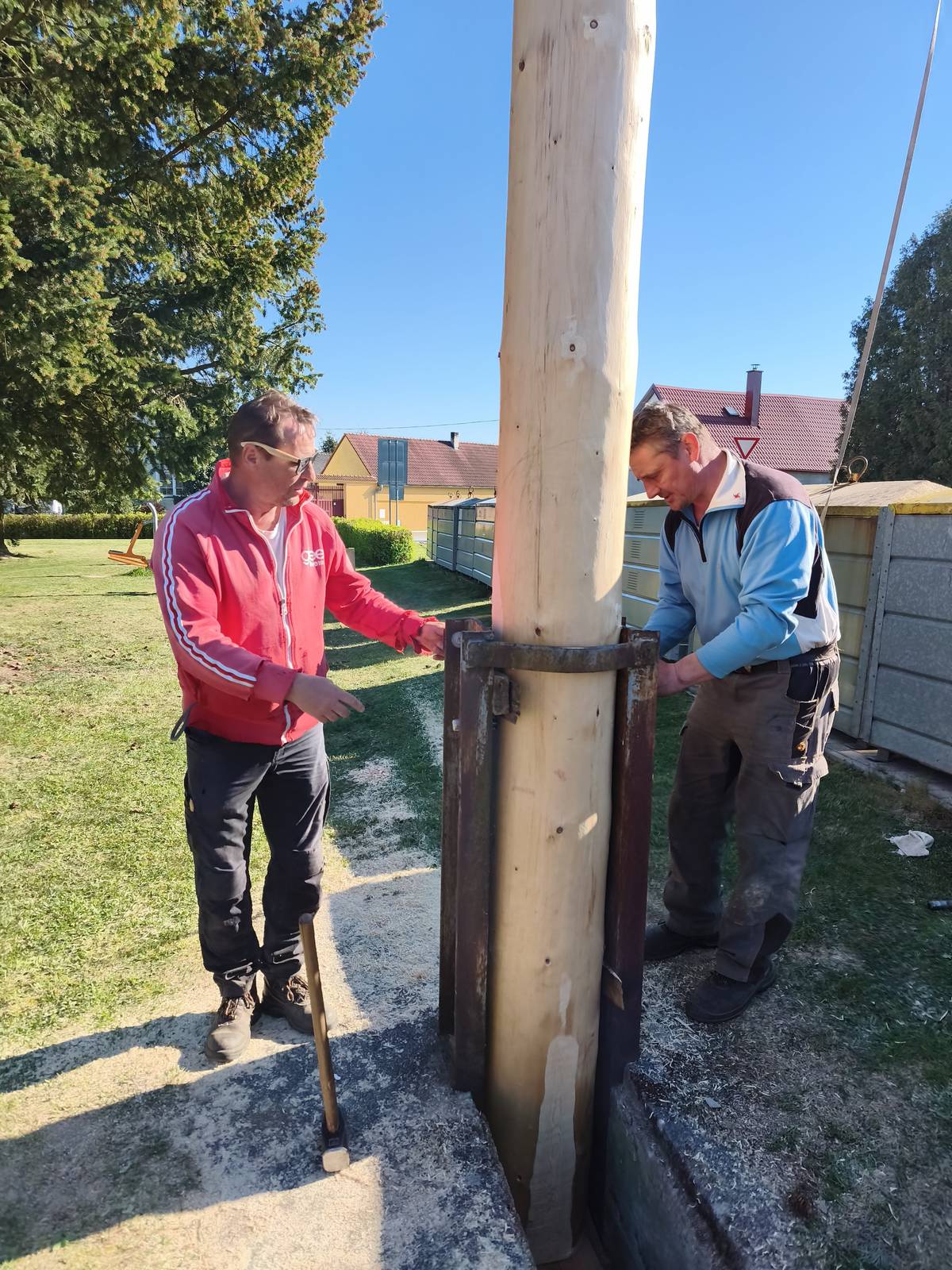 Tak jako každý rok i letos zdobí náš městys 35metrová májka. Děkujeme všem, kteří se podíleli na její přípravě a stavbě.