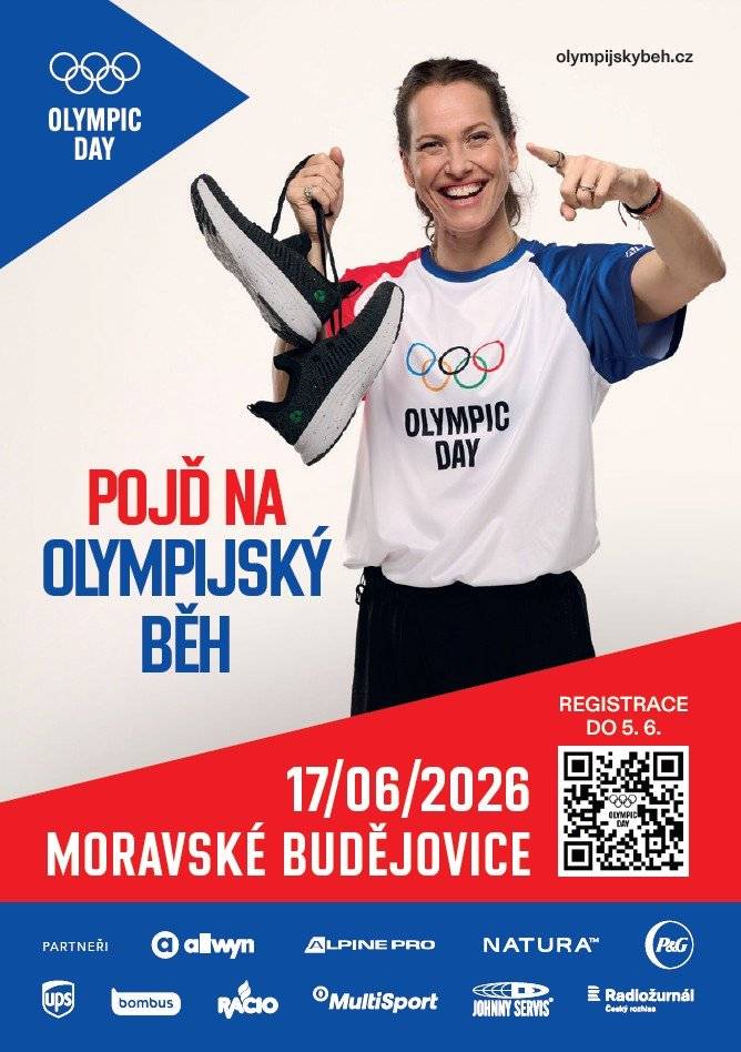 Moravské Budějovice se i letos připojí k tisícům nadšenců po celé republice, aby společně oslavili Olympijský den pohybem. Nezáleží na tom, zda trháte rekordy nebo běháte jen pro radost – důležitá je účast a skvělá atmosféra. Hlavní závod odstartuje 17. června 2026 přesně v 18:00 hromadně s celým Českem prostřednictvím vysílání Radiožurnálu. Dospělé čeká trasa dlouhá 5,4 km, ale pamatujeme i na mladší sportovce – připraveny jsou i závody pro děti do 15 let.  Registrace je již spuštěna! Přihlásit se můžete pouze online na adrese www.olympijskybeh.cz. Přijďte si užít jedinečný sportovní zážitek!