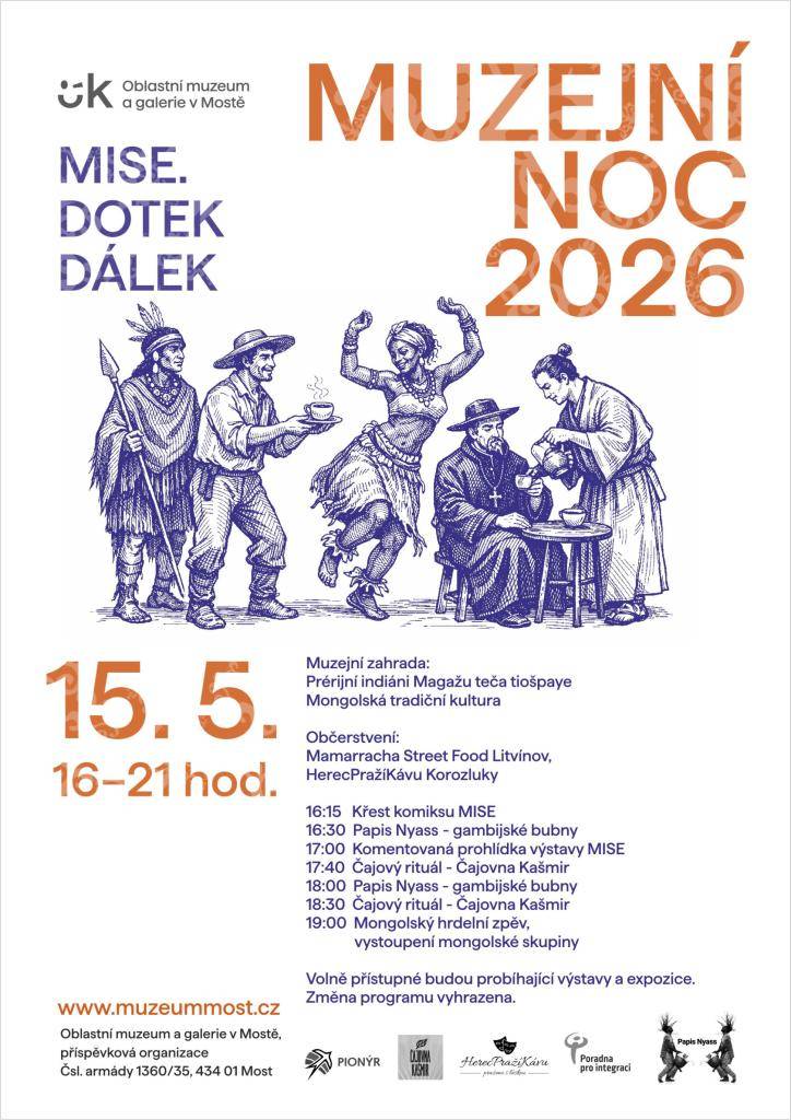 Mostecká muzejní noc se uskuteční dne 15. května 2026 od 16.00 hod. do 21.00 hod.