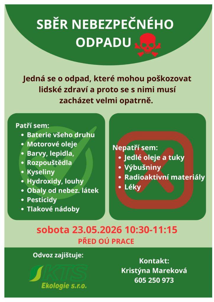 sobota 23.05.2026  10:30-11:15  Před OÚ Prace