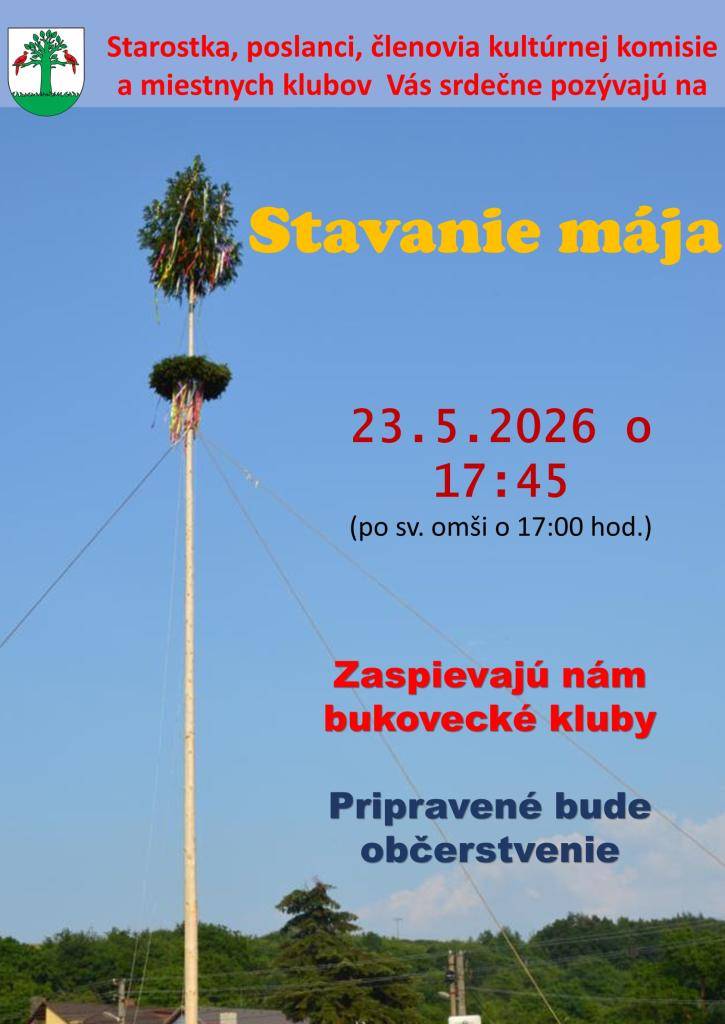 Stavanie mája 23.05.2026