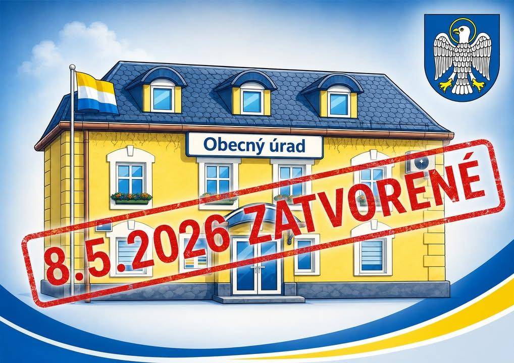 Oznam   Oznamujeme občanom že dňa 8.5.2026 (piatok) bude Obecný úrad zatvorený.  Ďakujeme za pochopenie.hr ukázať príspevok na a href="https://www.facebook.com/576136354517748/posts/1569143601883680"b style="color: blue;"Facebook Obec Slovenská Ľupča/b/a img src="https://data.slovenskalupca.sk/_pocitadlo_titulka.php?id=695b85c458551723b91df82b71a2d53a"