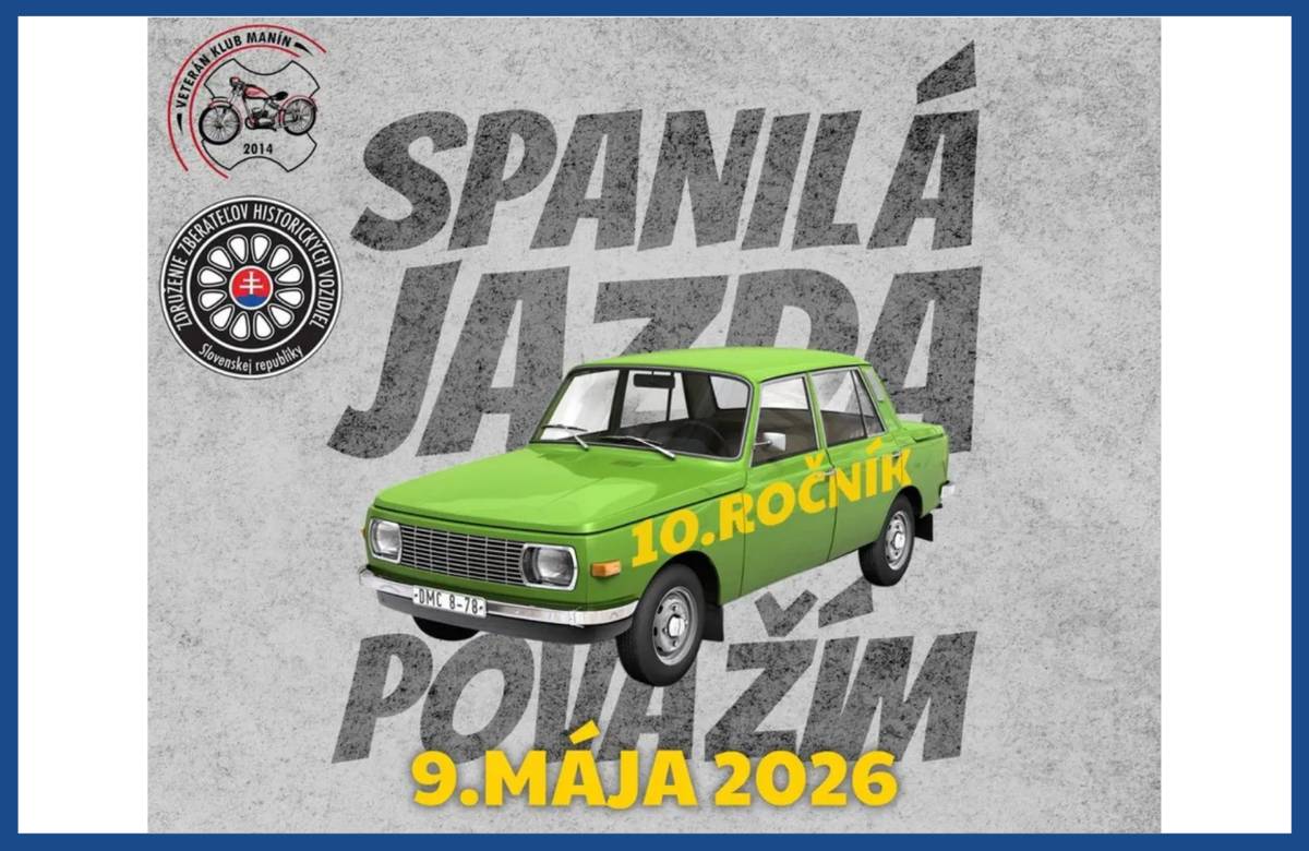 V sobotu 9. mája 2026 prejde cez Ilavu kolóna historických vozidiel v rámci podujatia Spanilá jazda Považím. Ide o jubilejný 10. ročník podujatia.