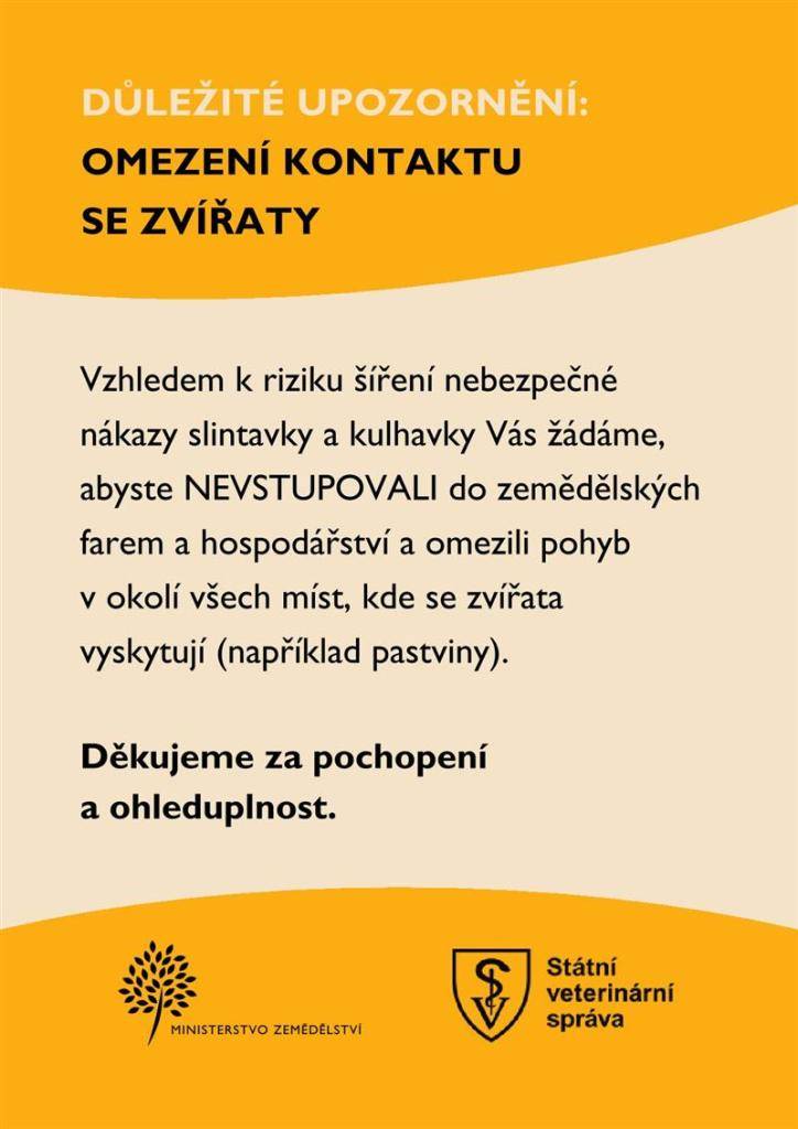 Omezení kontaktu se zvířaty