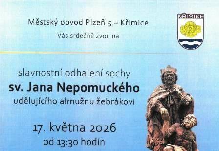 Zveme na slavnostní odhalení zrestaurovaného sousoší.