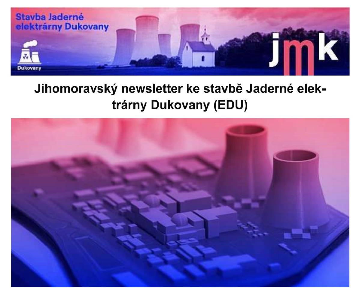 Informace – příprava stavby nových bloků Jaderné elektrárny Dukovany.