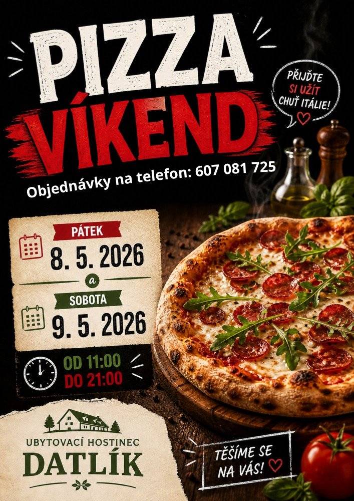 Ubytovací hostinec Datlík zve na PIZZA VÍKEND