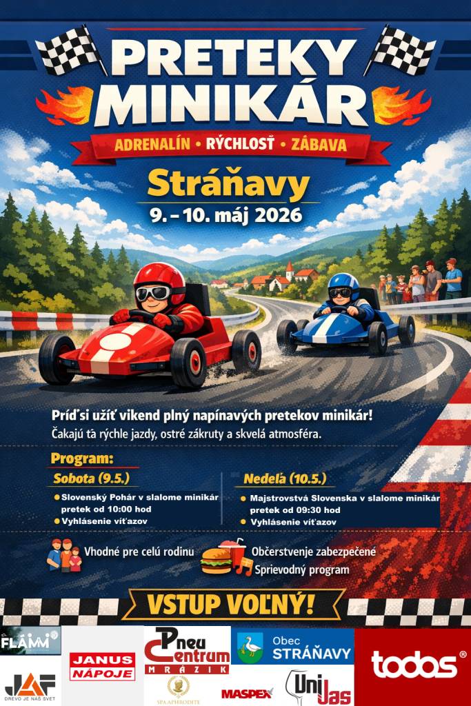 Sobota 9.5. - Slovenský pohár  Nedeľa 10.5. - Majstrovstvá Slovenska