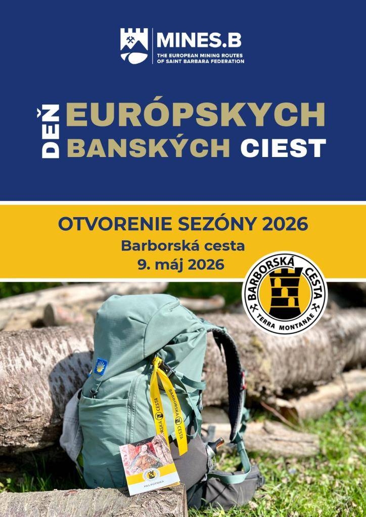 Oblastná organizácia cestovného ruchu Región GRON vás pozýva na podujatie OTVORENIE SEZÓNY NA PÚTNICKEJ TRASE BARBORSKÁ CESTA, ktoré sa uskutoční v sobotu 9.5.2026.