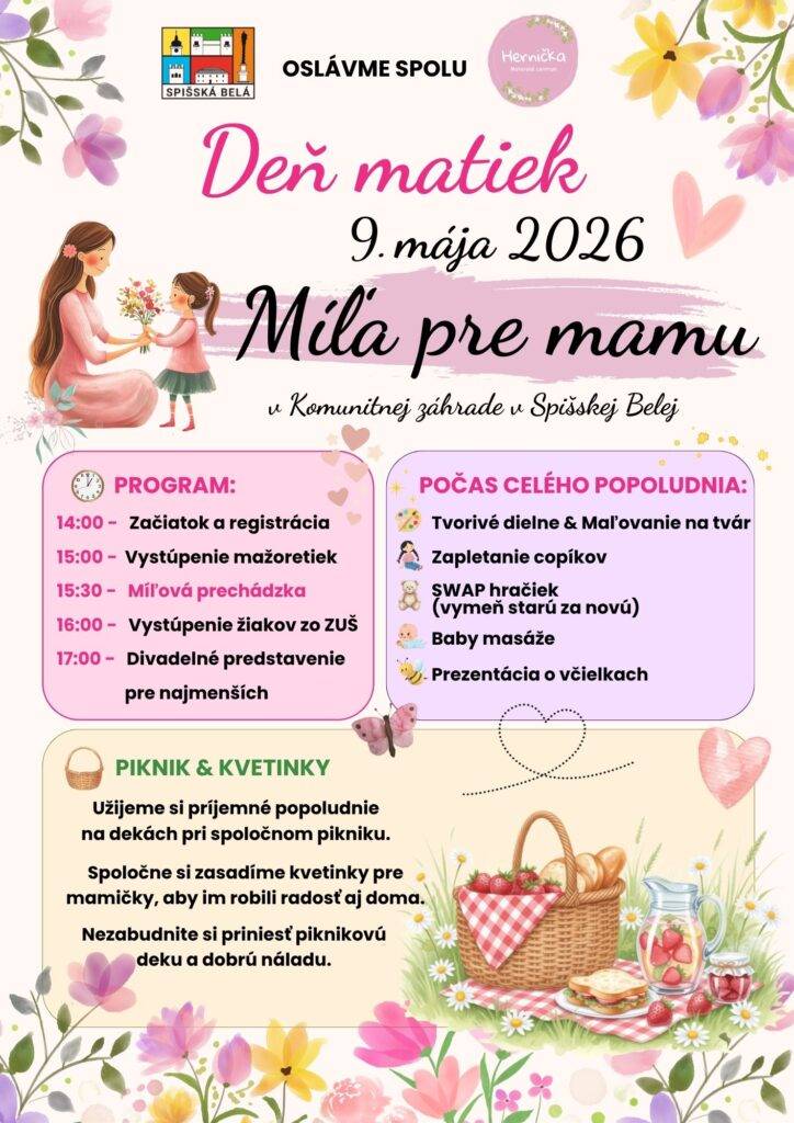 Materské centrum Hernička vás pozýva na rodinný piknik. Hľadáte ideálny program pre celú rodinu? MC Hernička Vás srdečne pozýva na podujatie plné pohody a detského smiechu. Príďte si s nami...