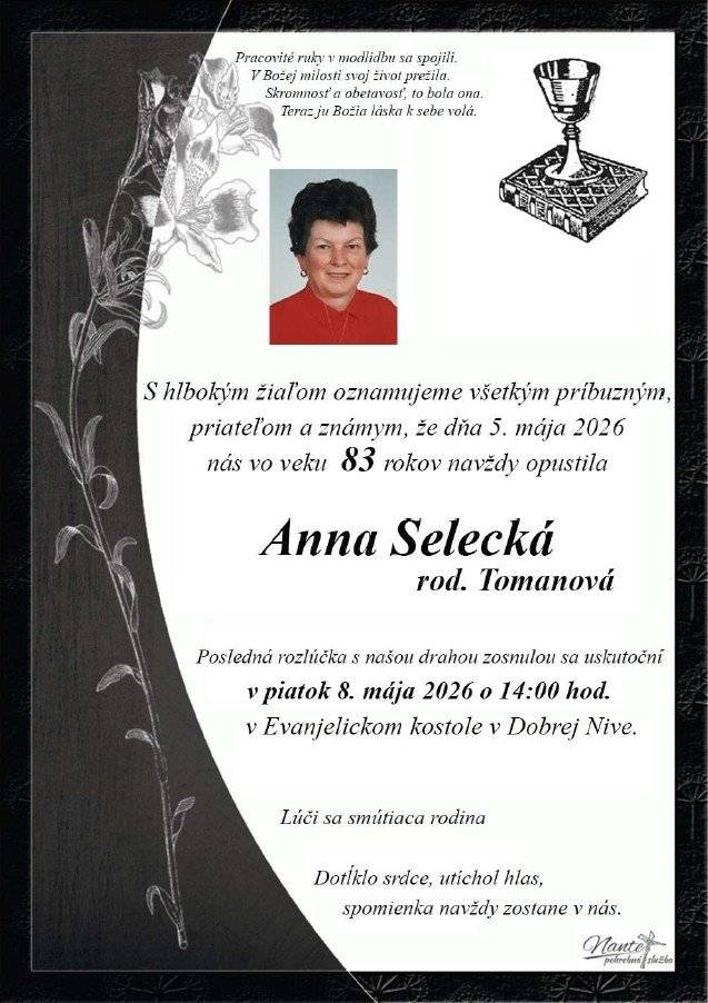 Vyjadrujeme úprimnú sústrasť celej rodine a blízkym. Česť jej pamiatke.