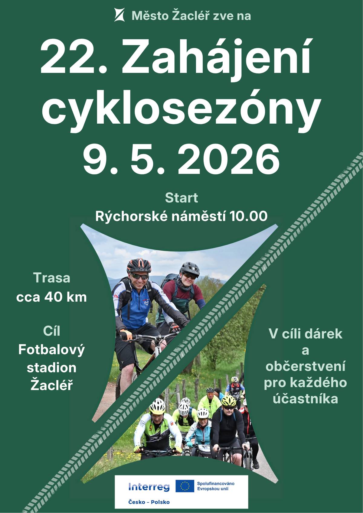 Druhá květnová sobota tradičně patří Zahájení cyklosezóny v Žacléři. Letos se chystá již 22. ročník, se startem 9. května v 10.00 od městského muzea na Rýchorském náměstí.  Jako vloni tvorbu trasy mírně komplikuje stavba dálnice, ale opět si poradíme. Většinu cesty strávíme u polských sousedů, s co největší snahou vyhnout se rušnému provozu. A jako vždy s možností libovolných úprav. Každý si může trasu zkrátit či prodloužit dle svých potřeb, nálady i fyzických sil.  Zásadní ale je dostat se do cíle, který po mnoha letech nebude v areálu Bret. Ten je zavřený, a tak využijeme zázemí zrekonstruovaného fotbalového stadionu. Od 12. hodiny tu bude k dispozici jídlo, pití i hodnotný dárek, vše bezplatně.  Přesnou podobu trasy lze jednoduše získat načtením QR kódu, po otevření odkazu se vám objeví v Mapách cz, která jsou velmi dobré na jednoduchou a přesnou orientaci. Pro otevření trasy v počítači stačí kliknou na tento odkaz: https://mapy.com/s/hutedajuna  V papírové podobě bude mapa k dispozici na startu, při podpisu prezenční listiny.