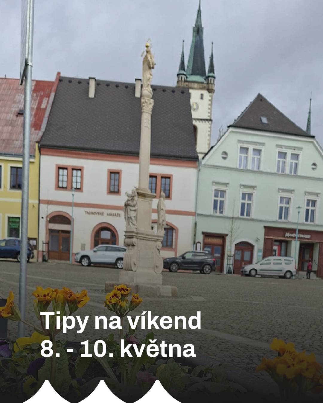 Přinášíme vám tipy na následující víkend: pátek 8. května Tachovská míle Třetí ročník obnoveného běžeckého závodu pro děti i dospělé. Start i cíl závodu je u Rychty. Trasy povedou cyklostezkou i Knížecí alejí. Registrace na místě začíná ve 13.00 hodin, nebo se v klidu registrujte předem online ZDE https://prihlasky.4timing.cz/tachov/ Startovné 50 Kč online, 100 Kč na místě (dětské kategorie), 100 Kč online a 150 Kč na místě (juniorské a dospělé kategorie). Program: 13.00 hod. zahájení registrace závodníků 13.30 hod. první závod nejmladších dětí 14.30 hod. start hlavní kategorie Občerstvení na místě zajištěno. Podpořit běžce i fanoušky přijede i maskot Alfík. Sváteční komentované prohlídky Na státní svátek si připravila Jízdárna speciální kostýmované prohlídky. Ty začínají v 10.00, 11.30, 13.00. 14.30 a 16.00 hod. Vstupné dle aktuálního ceníku. https://www.jizdarnasvetce.cz/ sobota 9. května Smyslohraní pro maminky Smyslohraní není jen pro děti… Je to chvíle klidu a zpomalení. Nechte na chvíli každodenní shon za dveřmi, vypněte hlavu a ponořte se do uklidňujícího smyslového hraní, které uvolní napětí a dodá novou energii. Čeká na Vás příjemné prostředí, sklenka sektu (bude i nealko varianta), káva, čaj a něco dobrého na zub. To vše v milé společnosti dalších maminek – v přátelské atmosféře, kde můžete být sama sebou. Vezměte s sebou kamarádku a dopřejte si společný čas, který patří jen vám. Počet míst je omezen – rezervujte si své místo včas a užijte si chvíli jen pro sebe.  Začátek v 17:30 hodin v prostorech Čtyřlístku na Rychtě. Fotbal – starší žáci – okresní přebor V sobotu dopoledne vyběhnou na tachovský fotbalový stadion starší žáci bojující v okresním přeboru. Proti soupeři TJ Baník Stříbro B nastoupí v 10.00. Florbal – Liga starších žáků Sobotní dopoledne bude městská hala patřit florbalistům. Zápasy začínají v 09.00 hodin. Tak přijďte zafandit tachovskému týmu proti dalším týmům z Plzeňska. Tenis – oblastní přebor dorostu Mistrovské utkání družstva dorostu se uskuteční na domácích kurtech v neděli dopoledne. Prvním soupeřem bude družstvo Lipovka Plzeň. Jsou srdečně zváni všichni fanoušci. neděle 10. května Jízdárna – zámek pro koně Komentovaná veselá prohlídka připravená pro nejmenší návštěvníky tak, aby poznali jízdárnu pohledem jezdců i šlechtických návštěvníků, dozvěděli se zajímavosti o koních a vrátili se tak alespoň na malou chvíli do poloviny 19. století. Jednotné vstupné pro děti 120 Kč, ostatní dle aktuálního ceníku. Začátek ve 14.00 hodin. Tenis – oblastní přebor mladšího dorostu Mistrovské utkání družstva dorostu se uskuteční na domácích kurtech v neděli dopoledne. Prvním soupeřem bude družstvo Lipovka Plzeň. Jsou srdečně zváni všichni fanoušci. Florbal – Plzeňský přebor mladších žáků Florbalisti makají i v neděli. Zápasy začínají v 09.00 hodin. Dorazte do městské sportovní haly zafandit. Fotbal – starší a mladší žáci – krajský přebor Nedělní dopoledne bude patřit fotbalový stadion žákům. Proti soupeři TJ Sokol Plzeň Černice nastoupí v 10.00 starší žáci, poté od 12.00 mladší žáci. Tak přijďte fandit. Fotbal – muži „B“ – 8. tachovská fotbalová liga V neděli po obědě se na městském stadione odehraje zápas tachovských mužů „B“ proti týmu TJ Sokol Černošín. Zápas začíná ve 14.00 hodin.