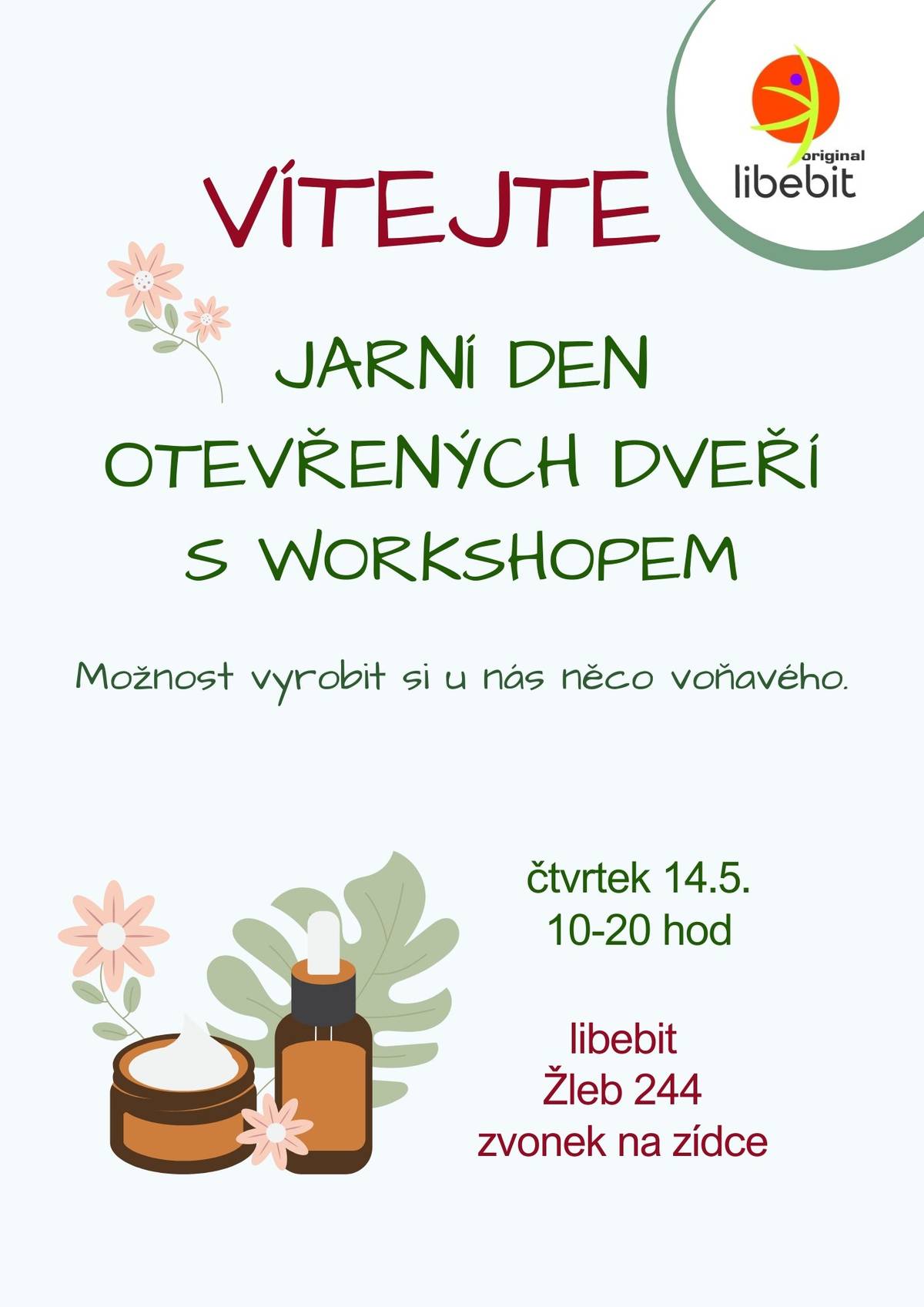 Jarní den otevřených dveří ve firmě libebit se koná ve čtvrtek 14. 5. 2026 od 10:00 do 20:00 hod.