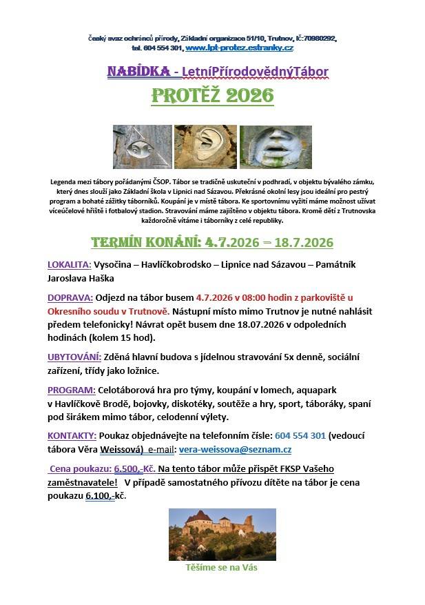 4. - 18. 7. 2026   Podrobné info viz plakát.